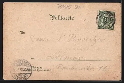 Lithographie Kornthal / Württ., Kirche, Lateinschule, Ortsansicht