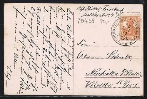 AK Feuerbach / Württ., Partie am Neuen Postamt