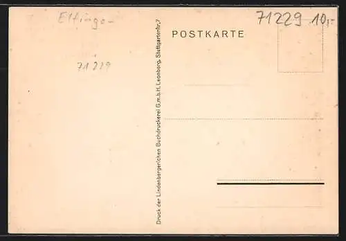 AK Leonberg / Württ., Strasse am Gasthof zum Waldhorn