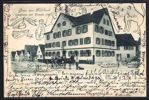 AK Fellbach, Gasthaus zur Traube