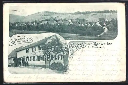 AK Hanweiler / Württ., Gasthof zur Krone von Paul Wilhelm