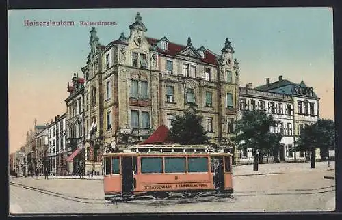 AK Kaiserslautern, Strassenbahn in der Kaiserstrasse