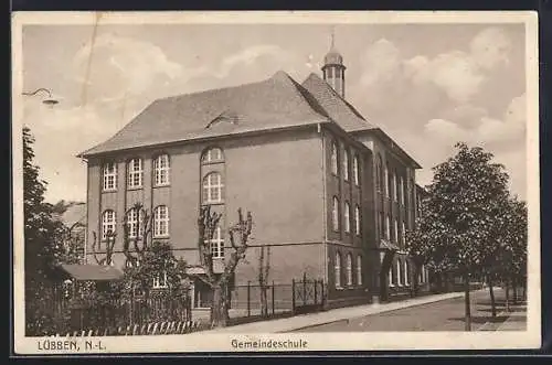 AK Lübben /N.-L., Partie an der Gemeindeschule