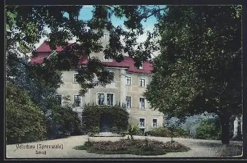 AK Vetschau /Spreewald, Partie am Schloss
