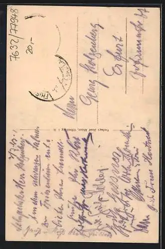 AK Friesenheim b. Lahr, Hauptstrasse, Obere Hauptstrasse, Ortspartie