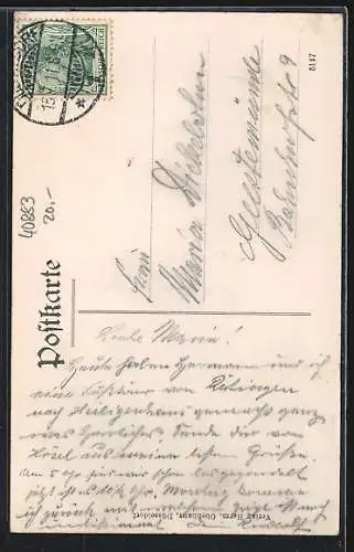 AK Hösel, Bahnhofs-Restaurant v. Ww. Hegel, Genesungsheim