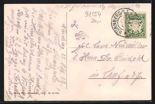 AK Roth bei Nürnberg, Kugelbühl und Rathaus, Denkmal, Strassenpartie
