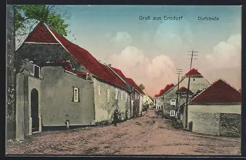AK Ensdorf / Opf., Partie an der Dorfstrasse