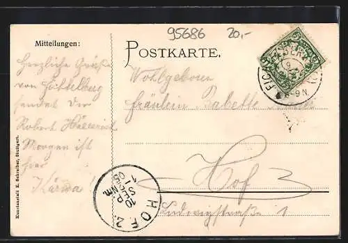 AK Fichtelberg / Ofr., Gasthof zur Post, Fichtelsee, Gesamtansicht