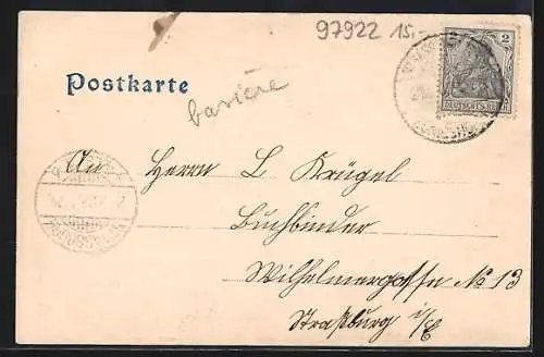 AK Königshofen, Spezereihandlung Maria Beyl, Römerstrasse