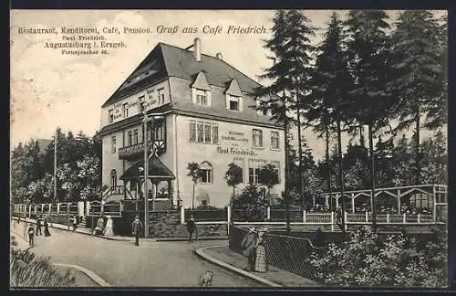 AK Augustusburg, Restaurant-Café-Pension Villa König Albert von Paul Friedrich