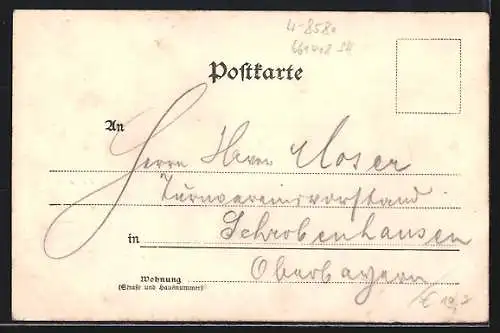 Künstler-AK Bayreuth, Ludwigs-Turnhalle - Gebäude, Versammlung, Innenansicht, Wappen