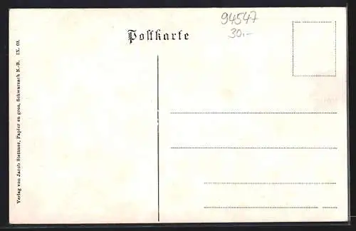 AK Iggensbach, Neues Schulhaus, Pfarrhof und Totalansicht