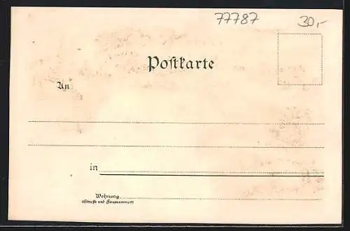 Lithographie Nordrach, Gasthaus zur Stube, Ortsansicht