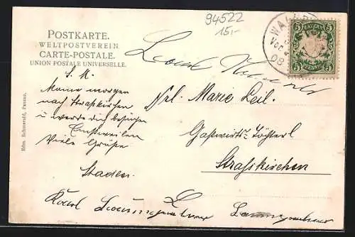 AK Wallersdorf / Ndb., Gasthaus zur Eisenbahn mit Strassenbahn