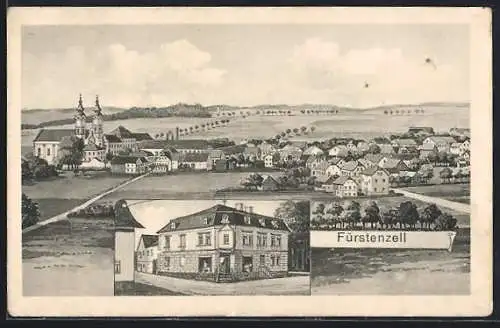 AK Fürstenzell, Gasthaus und Totalansicht