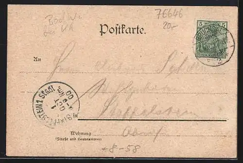 AK Bruchsal, Republik mit Gasthaus zum Bären, Gr. Männerzuchthaus