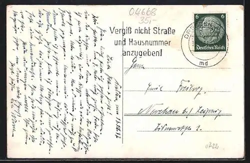 Lithographie Nerchau, Farbenfabrik, Villa Hessel, Schützenhaus