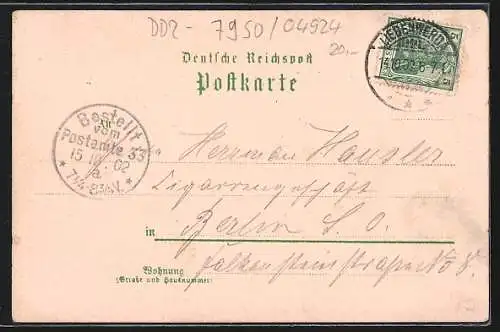 Lithographie Liebenwerda, Villa Ida, Krankenhaus und Weilandstrasse, Breitestrasse