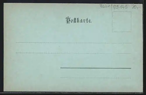 Mondschein-AK Oberkotzau, Gasthaus von Johann Püttner und Ortspartie, Blumen-Passepartout