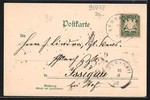 AK Kemnath / Oberpf., Gasthof zur Post, Marktplatz und Totalansicht