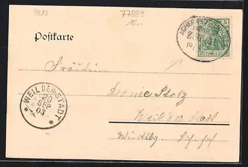 AK Ottenhöfen, Pavillon auf der Albertshöhe, Gesamtansicht