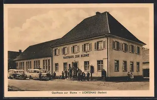 AK Lichtenau /Baden, Gasthaus zur Blume, Busse