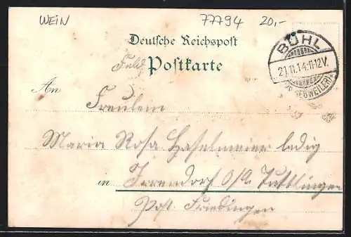 Lithographie Lautenbach, Kirche, Lauchenfall, Talsperre