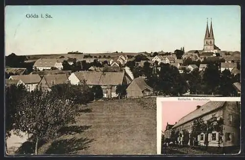 AK Göda / Sachsen, Restaurant Rensche, Gesamtansicht