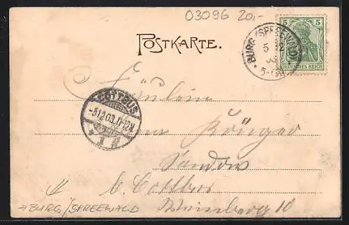 AK Alt Zauche /Spreewald, H. Broddacks Gasthaus, Kirchgang, Wendin in Tracht