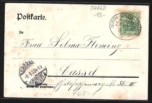 AK Grossbothen, Bahnhof, Ortsansicht