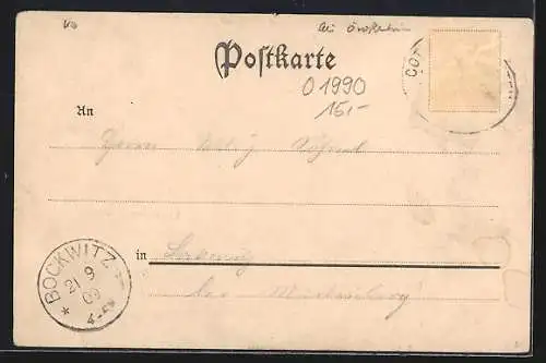 AK Ortrand /Sachsen, Gasthof Rathskeller, Ortsansicht
