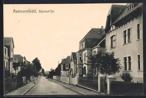 AK Radevormwald, Wohnhäuser in der Bahnhof-Strasse