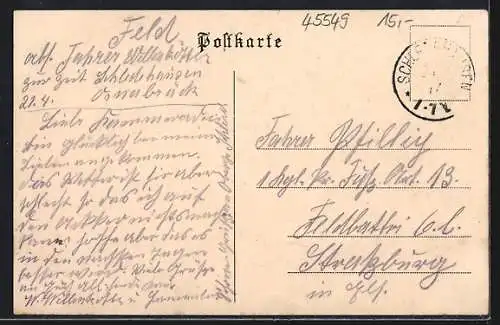 AK Hiddinghausen, Gasthaus v. H. Wibbeler, und Gasthof v. A. Rittmeister, Gesamtansicht