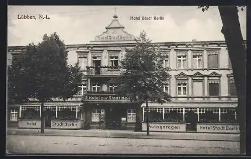 AK Lübben /N.-L., Hotel Stadt Berlin