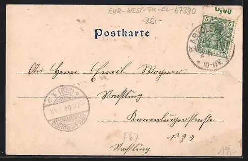 AK Artolsheim /Els., Landstrasse, Haus Fahrner, Pfarrhaus