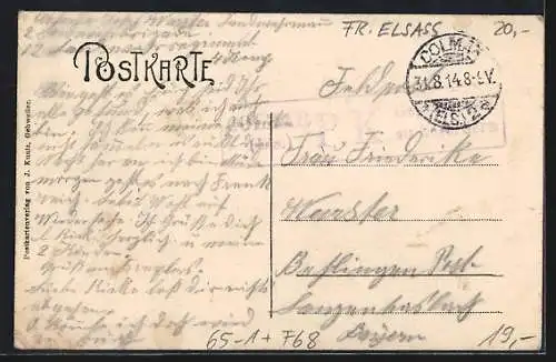 AK Bennweier /O. Els., Restaurant zum Bahnhof v. Emil Fonné, Gleispartie
