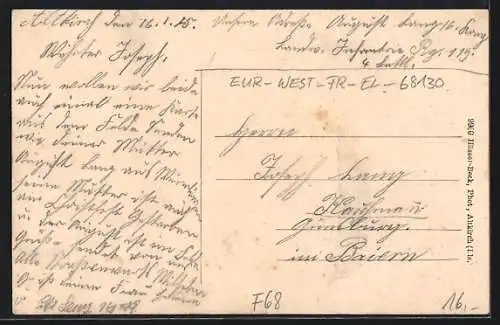AK Altkirch /Els., Gasthaus z. Wilhelm Tell v. Wwe. Karl Häusler, Totalansicht