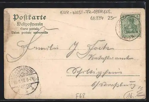 AK Steige bei Weiler, Hotel zur Post v. J. Dansler, Ortsansicht