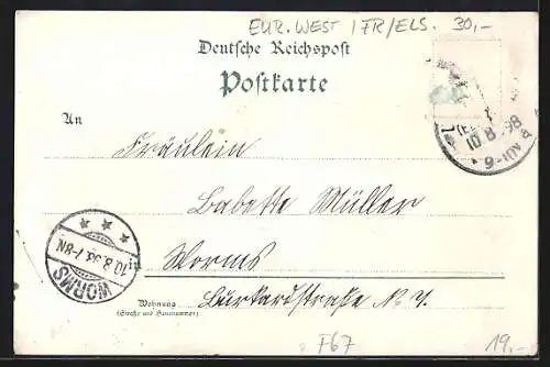 Lithographie Lauterburg, Obere Krahne, Untere Krahne, Bureau und Maschinen Haus