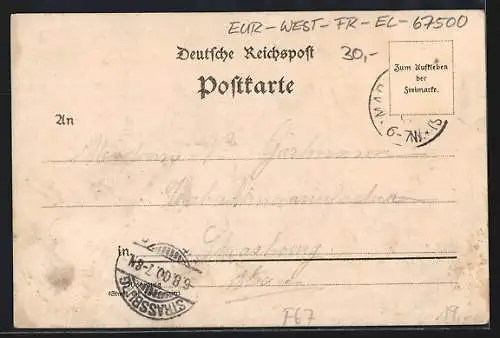 Lithographie Marienthal, Gasthäuser zur Glocke, zum Wilden Mann, zum Pflug, Hotel zum Engel, Basilika, Kapelle