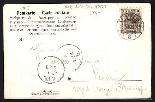 AK Geneve, Gründungsstätte des Genfer-Verbandes, Porträt S. F. Kipfer Gründer