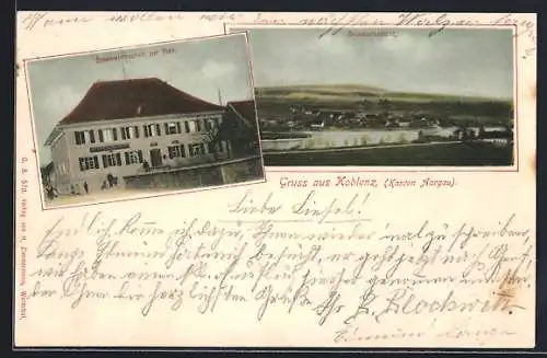 AK Koblenz, Gasthaus zur Post, Totalansicht
