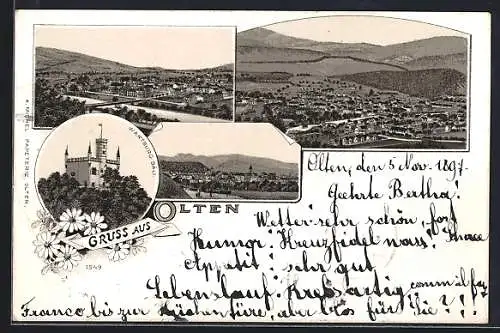 Lithographie Olten, Wartburg Säli, Totalansichten