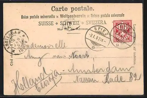 AK Spiez, Pension Imhof, Totalansicht