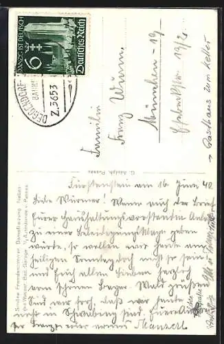 AK Fürstenstein bei Wald, Gasthaus zum Keller, Ortsansicht