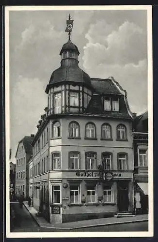 AK Bad Brückenau, Gasthof Schwan mit 