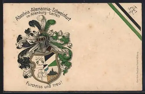 AK Schweinfurt, Studentenwappen der Verbindung Alemannia