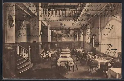 AK Berlin-Friedrichshain, Café Einzig, Innenansicht, Frankfurter Allee, Ecke Petersburger Strasse 91