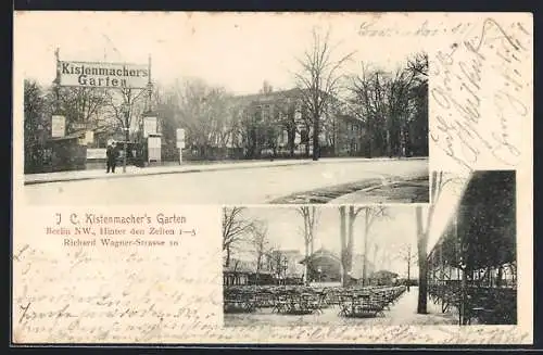 AK Berlin, Gasthof J. C. Kistenmacher`s Garten, Richard Wagner-Strasse 10, Ecke Hinter den Zeilen 1-5, Gartenansicht